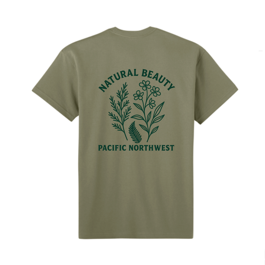 Natural Beauty Green Floral T-Shirt