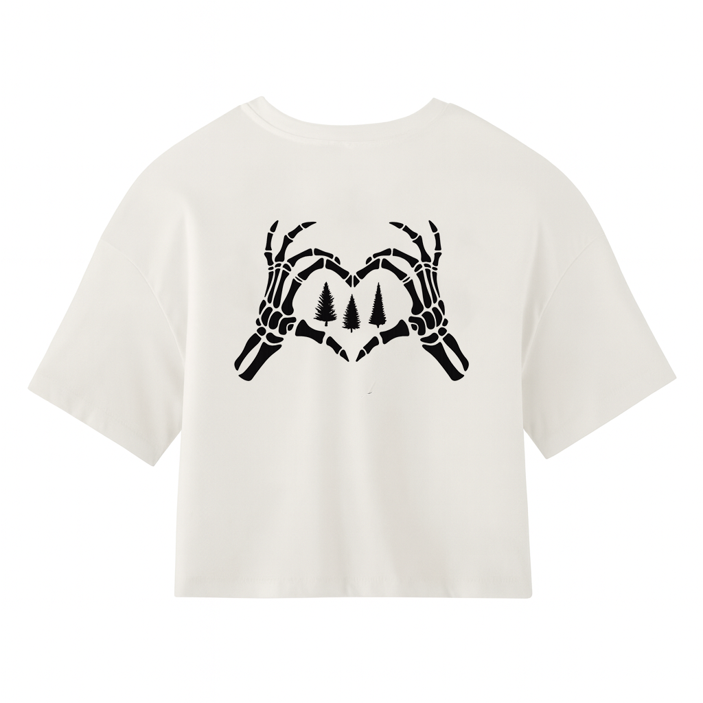 Rooted in Love Natural White Crop Top