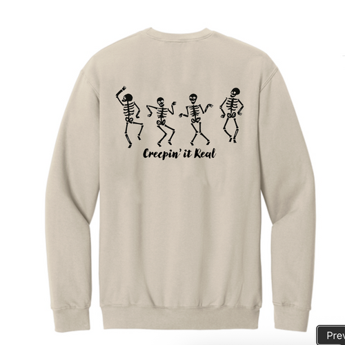 Creepin' It Real Tan Crewneck Sweater