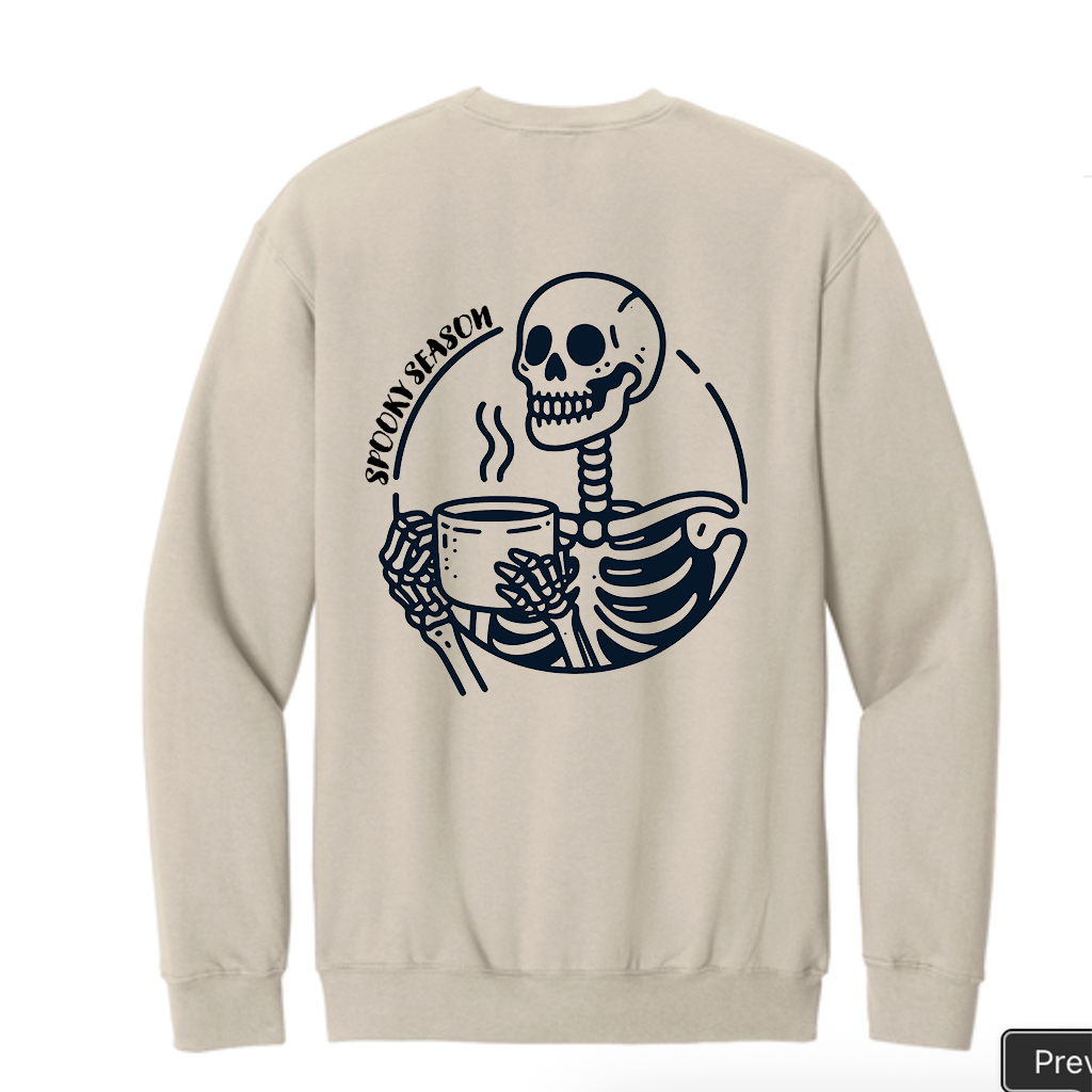 Spooky Season Natural Crewneck Sweater
